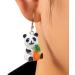 Feyley Bear Motif Earrings for Women & Girls | Cute Panda Trailer Style | Lightweight Cartoon Earrings - Buy Online on GoSupps.com
