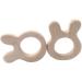 Wendysun 3pcs Cartoon Wood Teether - Natural Animal Rabbit Shape Baby Teething Toy - Buy Online on GoSupps.com