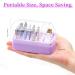 30 Holes Nail Drill Holder with Removable Cleaning Brush - 2 in 1 Storage Box for Nail Art Drill Bits & Organizers - Dust Collector Violet - Buy Online on GoSupps.com