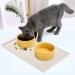 Umtiti Waterproof Non-Slip Dog Bowl Pad for Cats & Dogs - 60x40cm Cream - Dishwasher-Safe Silicone Mat - Buy Online on GoSupps.com