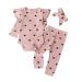 UUAISSO Baby Girls Clothes Cow Letter Print ruffled Long Sleeve Tops and Pants Infant Clothing Outfits Gifts 3-6 Months Pink Hearts