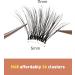 Onlyall Cluster Lashes DIY Eyelash Extensions - Natural Look Individual Lashes for False Lash Extension - H-48 (11MM) - Buy Online on GoSupps.com