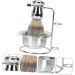 Fomiyes Beard Brush Holder & Stainless Steel Face Care Set - Razor Foam Cup & Grooming Essentials for Men - Buy Online on GoSupps.com