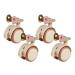 Threaded Shaft Swivel Castors Ball Castors Set of 4 2" Locking Swivel Casters No Floor Marks Silent Swivel Castor for Furniture Ottoman Wheelchair Coffee Table(20mm)