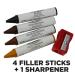 Weiman Wood Repair System Kit - Fix Scratches on Floors & Furniture | 4 Filler Sticks & 4 Touch Up Markers - International Shipping Available - Buy Online on GoSupps.com