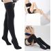 DERCLIVE Compression Stockings for Thighs - 23-32 mmHg Dotted Silicone Socks for Improved Blood Circulation - Black - Soft & Comfortable - Buy Online on GoSupps.com
