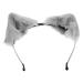 PLAFOPE 1pc Plush Cat Ear Headband Girl Outfit Cute Fox Ear Hairband Cosplay Hair Wear Headdress for Clothing Cosplay Headdress Halloween Cat Fox Ear Plush Headband Cat Outfit Metal One Size Grey