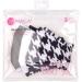 MIAMICA Fashion Cloth Face Mask - Houndstooth Black & White, Nose Wire, Double Layer, Adjustable Straps - Buy Online on GoSupps.com