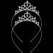 Makone 2 Pieces Girls Crystal Tiara Silver Princess Crown Bendable Adjustable Headband Ultralight Hair Accessories for Birthday Party Wedding Photograph