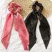 Hair Scarf Scrunchies Bow Scrunchies for Hair Chiffon Floral Scarf BowPonytail Holder for Women Girls (liangA) - Buy Online on GoSupps.com