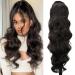 Pferdeschwanz hair part black ponytail extension curl with cord strain long hair extension clip in extensions natural black wavy afro hair 2# 60cm al049b 65cm wavy natural black