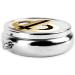 Golden Pattern Round Pill Box - 3 Compartment Travel Organizer | Portable Pill Box for Easy Travel - Buy Online on GoSupps.com