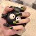 Tseenyi Long Coffin Press On Nails - Black & Green Shiny Full Cover Acrylic Fake Nails for Women & Girls | 24 Pcs Fashion Artificial Nails - Buy Online on GoSupps.com
