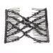 Hair Clip Comb Four Colors Stretchy Comb Clip for Home All Hair Types (Black)