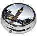 London Round Pill Box - 3 Compartment Decorative Travel Organizer for Tablets & Vitamins - Buy Online on GoSupps.com