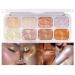 8 Color Face Cheek Diamond Shimmer Glitter Highlighter Highlight Highliterers Makeup Palette Powder iluminadores iluminador de maquillaje,Shimmer Blush Bronzer Highlight high light make-up Palette D1 8 Count (Pack of 1) D01