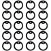Tomedeks 20Pcs silicone silencer ring silicone cover silicone dog brand silicone slope day silicone product military day cover (black)