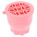 STOBAZA Retractable Silicone Scrub Cup Drying Rack Eyeshadow Brush Cleaner Bowl Cosmetic Brush Cleaner Cosmetic Brush Cleaning Tool Brush Clean Bowl Silica Gel Makeup Brush Scrubber Pink 9.20X9.20X8.60CM Pink