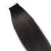 SEGO 50cm Tape Extensions - 100% Remy Real Hair 25g Adhesive Hairpieces Straight - 10pcs Black #1 for International Shipping - Buy Online on GoSupps.com
