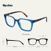 Shop Opulize Koi Reading Glasses - Large Rectangular Frames for Men & Women - Stylish Visual Aid with Feather Hinges - R50 +1.50 Dioptria in Black Lila Klar & Aqua - Buy Online on GoSupps.com