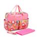 Kamay's Multifunctional Waterproof Mummy Shoulder Bag Diaper Bag Chic Nappy Changing Bag Tote/Messenger Style Large Light Weight with Changing Mat Adjustable Straps (Red Daisy)