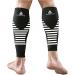 ActivRunner Calf Compression Sleeves. 2 Pairs Per Pack. Performance Compression Support for Improved Circulation Shin Splints Calf Muscle Cramps Injury Prevention Exercise Recovery Small (26cm-31cm) Black/White - Buy Online on GoSupps.com