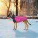 Slowton Winter Dog Coat | Warm Polar Lining Jacket with Turtleneck & Adjustable Waterproof Design for Small to XXL Dogs - Rose Red - Buy Online on GoSupps.com