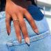 YOSOMK Almond Burgundy Sequins Press on Nails - Medium French Design Glitter Acrylic False Nails for Women - Buy Online on GoSupps.com
