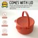 MYINNI Penguinni Spill Proof Snack Cup for Toddlers - Travel-Friendly with Lid | No Spill Snack Catcher with Bucket Handle | Octopus Orange - Buy Online on GoSupps.com