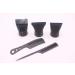 5PCS Black Portable Hair Dryer Nozzle Replacement Set - Salon Styling Tool for 4.0cm-4.8cm Outer Diameter - Blow Dryer Attachments - Buy Online on GoSupps.com