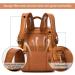 Ziosinm Leather Baby Wrap Backpack - Multifunctional Waterproof Diaper Bag for On-The-Go - Stylish Brown PU Design - Buy Online on GoSupps.com