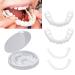 Dentures Fake Smile Teeth Moldable Customizable Temporary Top Teeth for Snap on Instant & Confidence Smile(3Boxes)