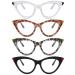 Eyekepper 4 Pack Small Reading Glasses for Women Cat-eye Style Ladies Readers +3.00 4pcs-mix 3.0 Diopters