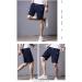 Big Boy's Summer Cotton Casual Shorts with Drawstring Elastic Waist and Zipper Pockets - Navy Blue - Buy Online on GoSupps.com
