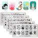 Nail Art Stamping Template Kit - 5 Geometric Pattern Plates for DIY Nail Art | Multi-Style Manicure Templates - Buy Online on GoSupps.com