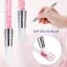5-Piece Nail Art Pen & Brush Set - Double-Headed Silicone & Acrylic Tools with Rhinestone Handle for DIY Manicure - Perfect for Salons & Home Use - Buy Online on GoSupps.com