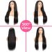 22 Inch 180 Density Straight HD Lace Front Wig for Black Women - Brazilian Virgin Human Hair Pre Plucked with Baby Hair - Natural Color Full Lace Frontal Wig - Buy Online on GoSupps.com