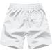 PGOJUNI Men's Fashion Workout Gym Shorts - White XX-Large - Buy Online on GoSupps.com