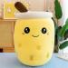 HICAS Bubble Tea Plush Pillow Boba Plushie Cartoon Plush Dolls Funny Milk Tea Soft Doll Tea Cup Cushion Bubble Tea Plush Toy Children's Toy Birthday Gift Yellow 1 35cm/13.78inch Yellow 1 35cm/13.78inch