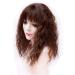 Water Wavy Hair Forehead Piece Clip in Middle Part Topper with Choppy Fringe Thin/45cm Light Brown Thin/45cm Light Brown - Buy Online on GoSupps.com
