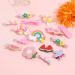 Haoh 28-Piece Colorful Hair Clips Set for Girls - Includes 800 Elastic Ties - Perfect for Long & Fine Hair - Rainbow & Flower Designs in Pink & Yellow - Buy Online on GoSupps.com