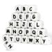 Silicone letters pearls 104pc alphabet english cubes 12mm make your own kit mix for pacifier chain necklace bracelet diy bulk set baby teeth chewing pearls 104 pieces
