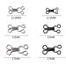Willrain 60 Pairs Sewing Hooks and Eyes Closure for Bra Clothing Trousers Skirt DIY Craft - 3 Sizes (Silver Black) - Buy Online on GoSupps.com