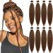 Pre Stretched Braiding Hair 26 inch 8 Packs Soft Yaki Texture Pre-Stretched Hair Synthetic Crochet Braids Itch Free Hot Water Setting Synthetic Braiding Hair for Braids Twist (30#)… 30# 26 Inch (Pack of 8)