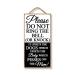 Honey Dew Gifts Funny Door Signs Please Do Not Ring The Bell or Knock 5 inch by 10 inch Hanging Wall Art Do Not Knock Sign
