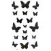 MapofBeauty Black Fly Butterfly Waterproof Temporary Tattoo Body Art Sticker(2 pcs/lot) Blcak/8