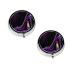 (Elegant Purple High Heels with Lipstick) Round Pill Box 3 Compartment Pill Box Mini Decorative Pocket Purse Portable Travel Medicine Tablet Vitamin Holder Organizer Pill Case