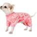 Fleece Dog Pajamas | Winter Onesies for Small Dogs | Pink Jumpsuit for Chihuahua, Yorkie | X-Small (Bust 9.84in) | Male Female Puppy Clothes - Buy Online on GoSupps.com