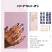 NAILOG Semi Cured Gel Nail Strips 34 pcs Salon-Quality Gel Nail Stickers Long Lasting Nail Wraps for Women with Soft Gel Finish Starry Night - Buy Online on GoSupps.com