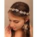 Chargances Crystal Wedding Headpieces for Brides Bridal Headband Leaf Hair Vine Gold Wedding Hair Accessories Rhinestone Hair Pieces for Women